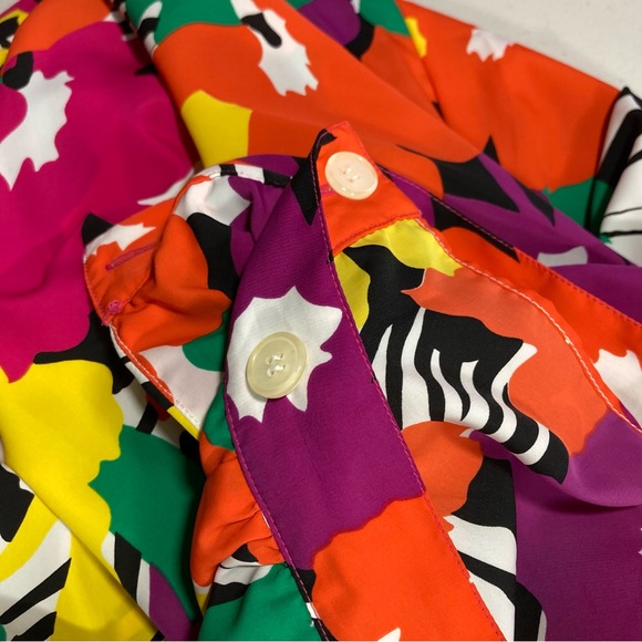 Lloyd Williams VINTAGE 80’s Pleated Floral Midi Skirt - Picture 14 of 16